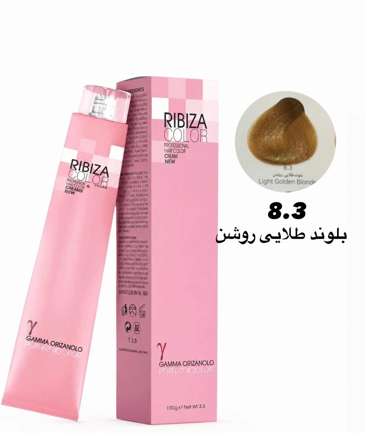 رنگ موی ریبیزا بلوند طلایی روشن شماره 8.3