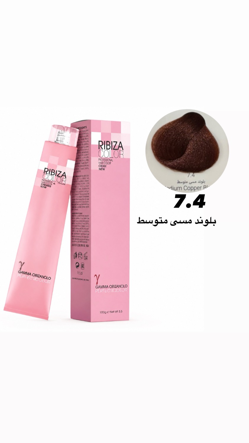 رنگ موی ریبیزا بلوند مسی متوسط 7.4